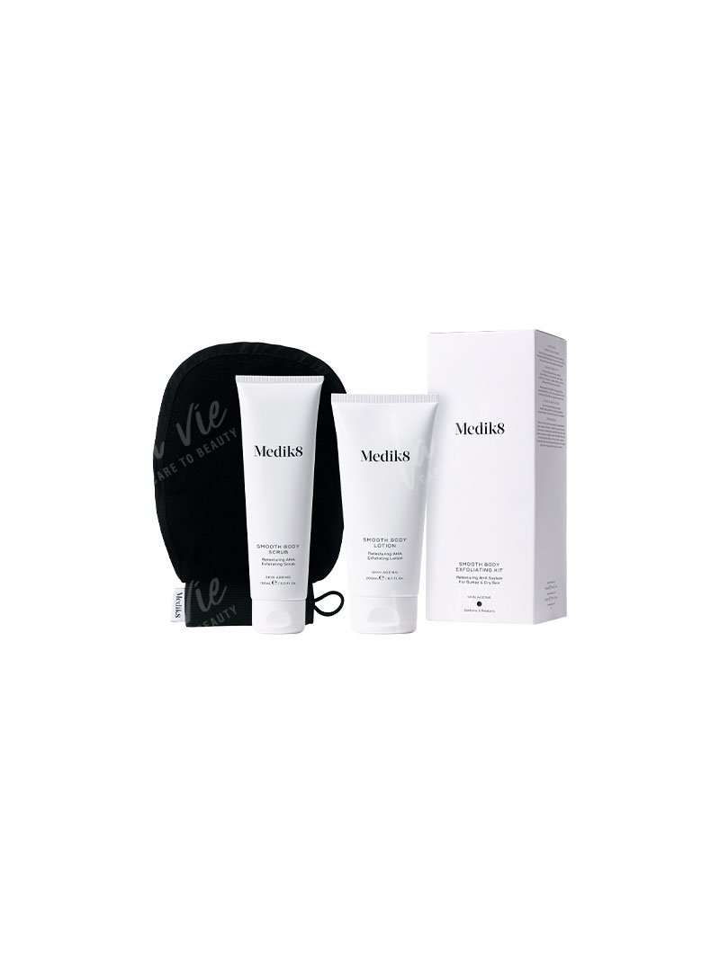 Medik8 - Smooth body exfoliating kit  Zestaw Odmładzający system kwasów AHA i BHA dla suchej i szorstkiej skóry