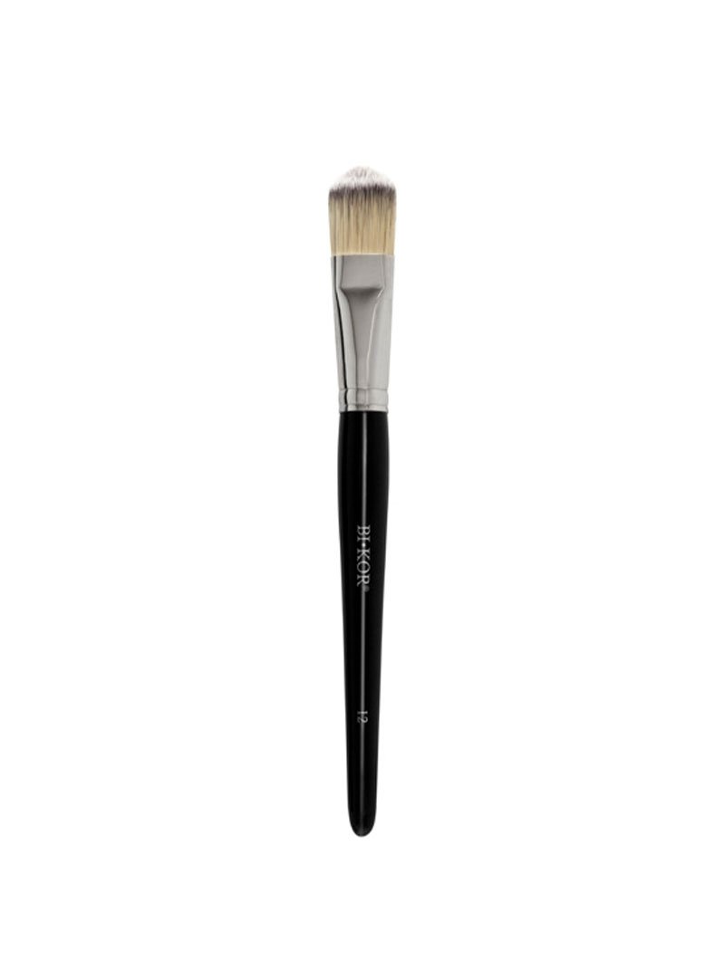 Bikor Makeup - Bikor pro brush N°12 Compact powder Pędzel nr 12 do podkładu płynnego