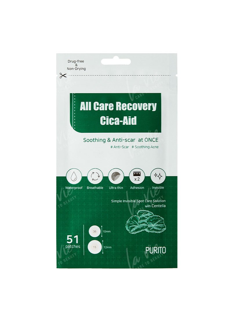 Purito - All care recovery cica-aid Plastry do stosowania punktowo na stany zapalne i do pielęgnacji blizn 51 szt