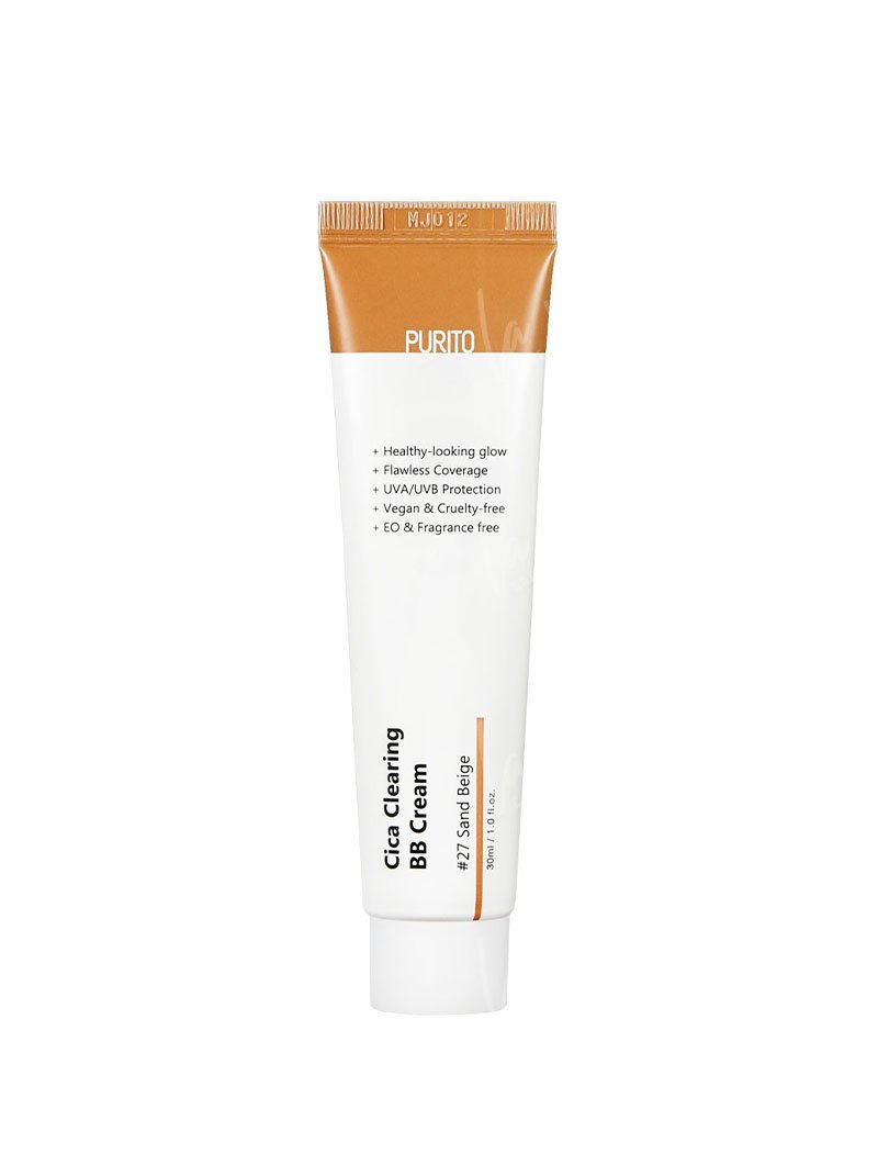 Purito - Cica clearing BB cream #27 sand beige Krem BB cica odcień 27 30 ml piaskowy beż