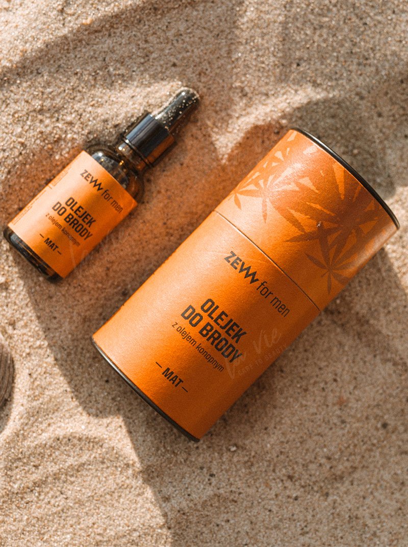 ZEW for Men  - Olejek do brody z olejem konopnym 30 ml MAT